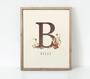 Personalized Woodland Nursery Canvas Art For Baby's Room Rustic Monogram Initial Decor