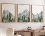 Personalized Woodland Nursery Canvas With Mountain & Tree Design