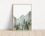 Personalized Woodland Nursery Canvas With Mountain & Tree Design