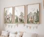 Woodland Nursery Canvas - Mountain And Trees Design For Baby Room