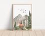 Woodland Nursery Canvas - Mountain And Trees Design For Baby Room