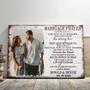 Personalized Anniversary Canvas Print For Couples With Custom Photo And Name - Valentine Wedding Gift