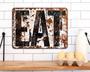 Rustic Distressed Metal Kitchen Sign For Farmhouse Style Outdoor & Indoor Decor