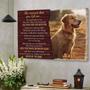 Touching Dog Remembrance Canvas - Pet Memorial Gift For Living Room Tribute