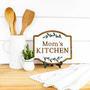 Custom Kitchen Wall Art Personalized Wood Sign For Mom's Kitchen - Thoughtful Housewarming Present