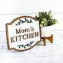 Custom Kitchen Wall Art Personalized Wood Sign For Mom's Kitchen - Thoughtful Housewarming Present