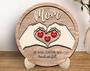 Thoughtful Personalized Wood Sign Gift For Mom Or Grandma - Mother’s Day Decoration With Heart Hands Design