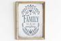 Vintage 'Family Is Everything' Canvas - Rustic Farmhouse Floral Quote For Kitchen Decor