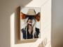 Rustic Farmhouse Portrait Canvas With Blonde Cowgirl - Unique Modern Western Art For Stylish Home DéCor