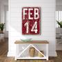 Rustic February 14 Valentine Metal Sign For Farmhouse Wall Art - Thoughtful Gift