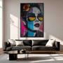 Contemporary Pop Art Canvas For Fashion Lovers - Trendy Women's Sunglasses Portrait Wall Decor