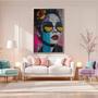 Contemporary Pop Art Canvas For Fashion Lovers - Trendy Women's Sunglasses Portrait Wall Decor