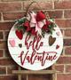 Personalized Valentine Wood Sign - Farmhouse Door Hanger For Front Porch Decor