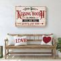 Charming Valentine Kissing Booth Canvas - Vintage Style For Modern Farmhouse DéCor