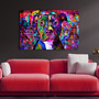 Vibrant Pit Bull Pop Art Canvas - Personalized Graffiti Wall Decor