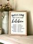 Welcome To My Kitchen Canvas – Personalized Kitchen Wall Decor Sign For Kitchen Enthusiasts