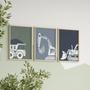 Construction Nursery Canvas For Baby Boy's Room - Dump Truck, Digger, Bulldozer Wall Art Decor