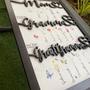 First Mom, Then Grandma Custom Flower Wooden Sign Gift for Grandma