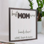 Best Mom Ever Handprint Wood Sign - Customized Mom Gifts For Mother's Day Decor