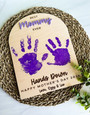 Emotional Customized Handprint Best Mom Ever Wood Sign, Perfect For Mother's Day