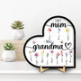 First Mom Now Grandma Heart Wood Sign - Personalized Mother's Day Gifts