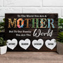 Custom Mommy To The World Canvas Wall Art - Personalized Mother's Day Gift