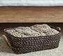 Black Woven Wicker Basket for Laundry and Storage