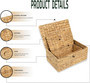 Boho Rattan Decorative Storage Baskets with Lids