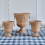 Braided Rattan Square Floor Wicker Vase for Home Decor