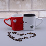 Ceramic Couple Mugs - Heart-Shaped Design for Valentine's