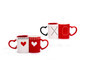 Ceramic Couple Mugs - Heart-Shaped Design for Valentine's