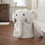 Charming Elephant Wicker Laundry Basket for Rustic Home Decor