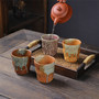 Classical Handmade Coarse Ceramic Travel Mug Without Handle, Durable Design