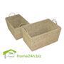 Cotton Lidded Seagrass Hampers for Laundry Storage