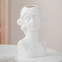 Creative Ceramic Woman Head Vase for Living Room and Office