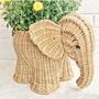 Creative Handmade Rattan Wicker Elephant Storage Basket