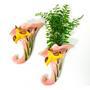 Custom Duck Ceramic Wall Pocket Vases Home Decor