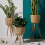 Customizable Woven Basket Flower Pot Planters