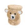 Cute Bear Shaped Water Hyacinth Basket for Laundry