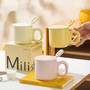 Cute Ceramic Mug With Lid and Handle | Office Coffee Cup & Mugs for Women & Men