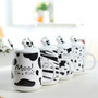 Cute Cow Pattern Ceramic Coffee Mug with Lid and Spoon