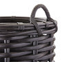 Decorative Large Black Wicker Basket for Storage and Gifts