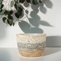 Decorative Seagrass Belly Planter Basket for Indoor Garden