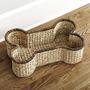 Decorative Water Hyacinth Dog Toy Basket for Home