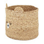 Durable Bear Design Seagrass Basket for Home Organization