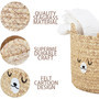 Durable Bear Design Seagrass Basket for Home Organization