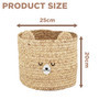 Durable Bear Design Seagrass Basket for Home Organization