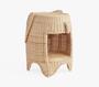 Durable Elephant Shaped Wicker Rattan Basket for Storage