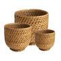 Durable Rattan Wicker Planter Basket Set for Garden Decoration