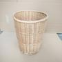 Durable White Wicker Laundry Basket